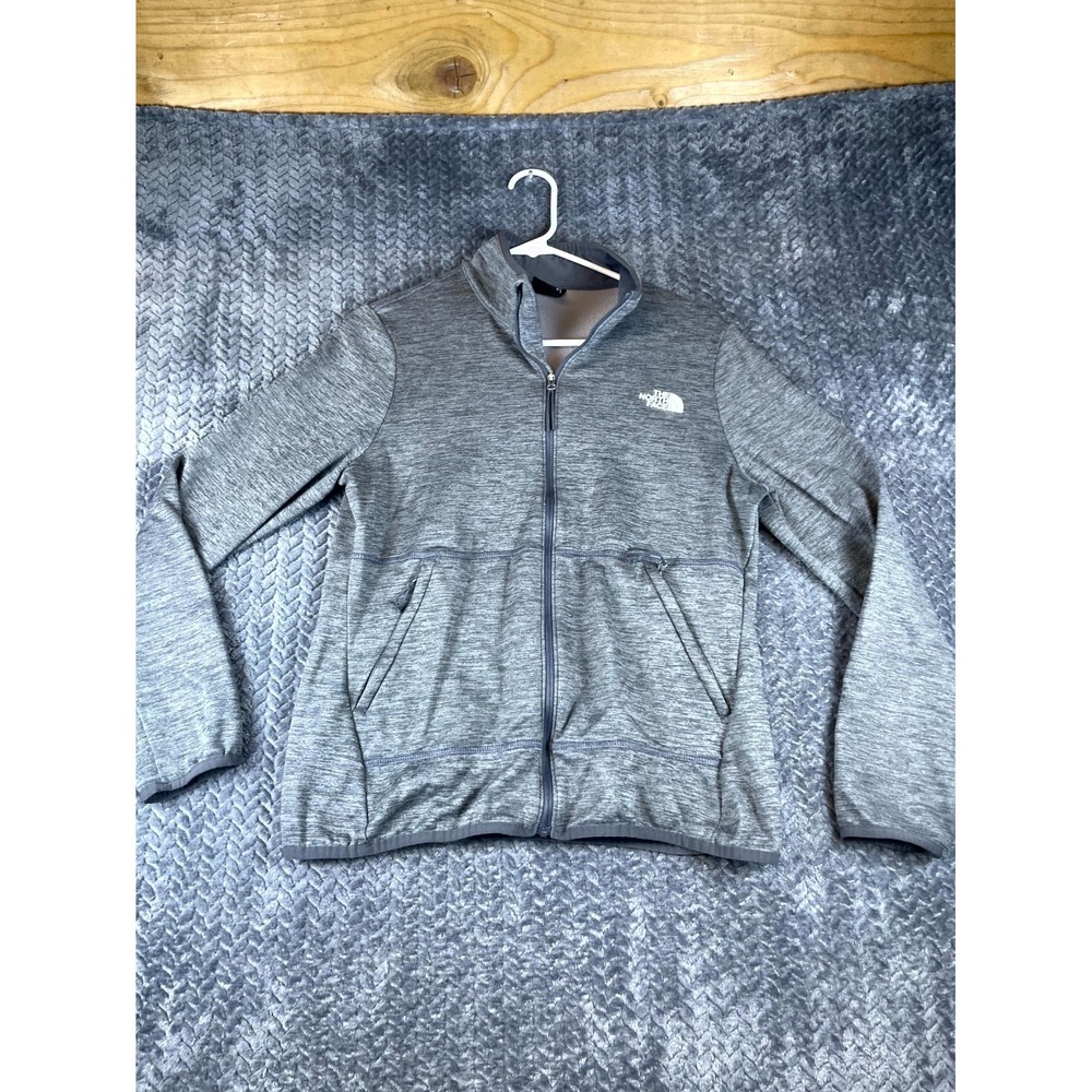 The North Face Canyonlands Fleece Jacket Womens M Gray Heather Full Zip Outdoor